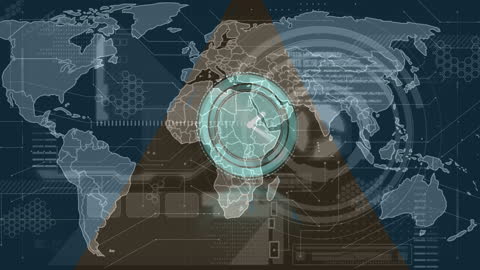 Futuristic Global Data Network Interface Concept