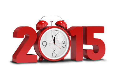 2015 red alarm clock celebrating new year on transparent background - Download Free Stock Videos Pikwizard.com