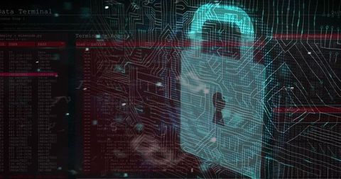 Cyber Security Technology Concept with Padlock Icon - Download Free Stock Images Pikwizard.com