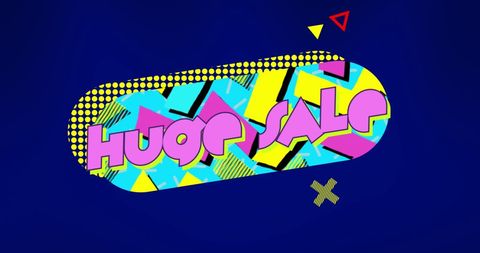 Retro Sale Banner with Bold Abstract Design - Download Free Stock Images Pikwizard.com