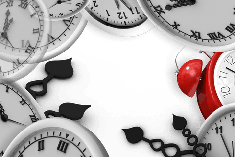 layered transparent clocks design in red and white palette - Download Free Stock Videos Pikwizard.com