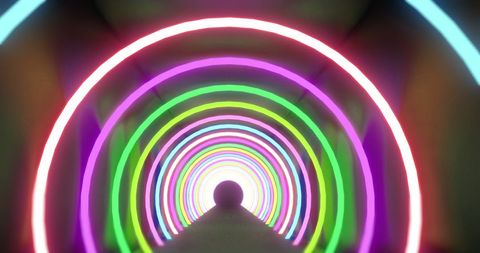 Futuristic Neon Light Circles in Vibrant Colors - Download Free Stock Images Pikwizard.com