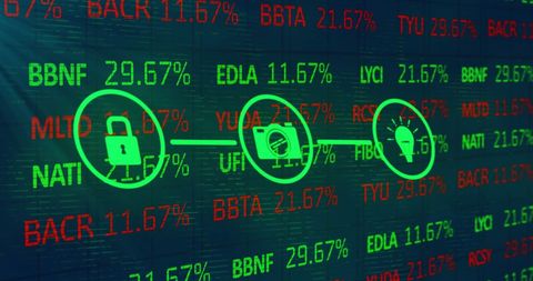 Secure Network with Financial Data Processing Concept - Download Free Stock Images Pikwizard.com