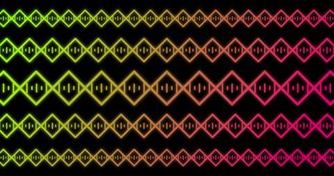 Colorful Zigzag Pattern with Vibrant neon gradient