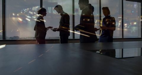 Multicultural Business Team Collaborating in Modern Office