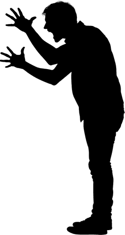 silhouette of man shouting on transparent background - Download Free Stock Videos Pikwizard.com