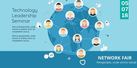 global networking seminar with interconnected avatars - Download Free Stock Templates Pikwizard.com