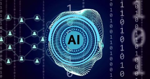 ai digital interface with network and binary data - Download Free Stock Images Pikwizard.com