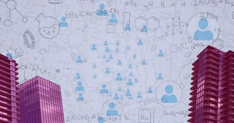 Innovative network concept in urban digital landscape