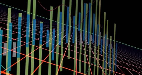 Abstract 3D Holographic Business Analytics on Black Background - Download Free Stock Images Pikwizard.com