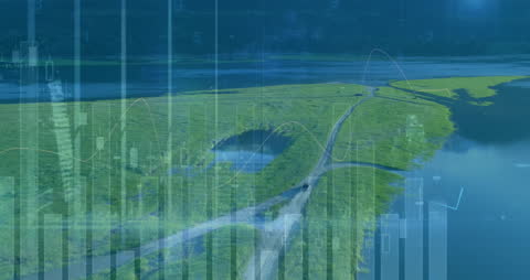 Data Analytics Concept Blending with Scenic Landscape