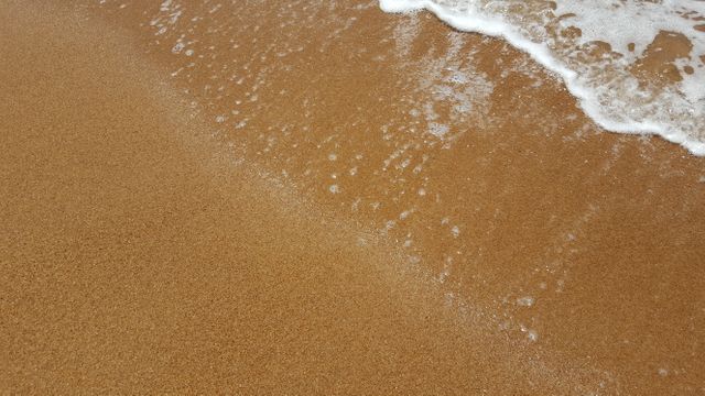 Waves Gently Reaching Sandy Beach Shoreline - Download Free Stock Photos Pikwizard.com