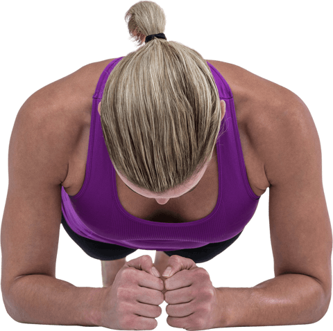 muscular woman holding forearm plank on transparent background - Download Free Stock Videos Pikwizard.com
