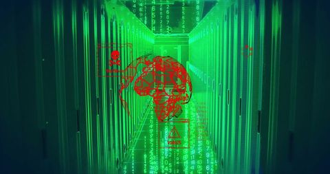 Digital Globe and Data Flow in Secure Server Room - Download Free Stock Images Pikwizard.com