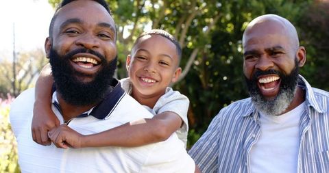 Outdoor Family Fun with Parent and Child in Garden