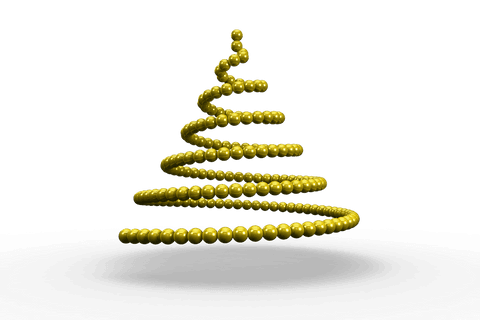 elegant yellow bubbles christmas tree on transparent background - Download Free Stock Videos Pikwizard.com