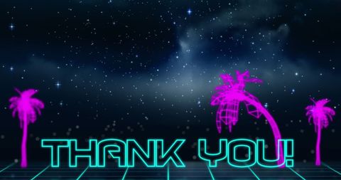 Retro Futurism Digital Gratitude Message - Download Free Stock Images Pikwizard.com