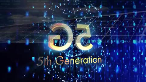 5G 5th Generation Connectivity with Digital Network and Data Animation