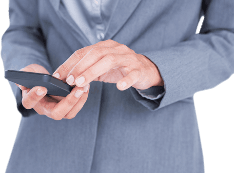 Businesswoman Hands Holding Smartphone on Transparent Background - Download Free Stock Videos Pikwizard.com