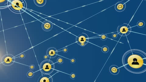 Animated Global Network Connections Background