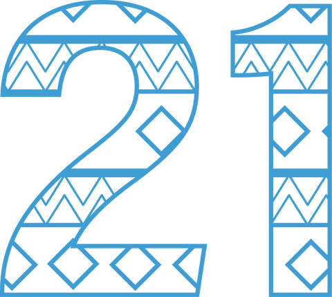 patterned blue 21 on transparent background for celebrations - Download Free Stock Videos Pikwizard.com