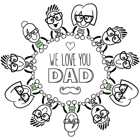 Transparent Father's Day Celebration with Children in Circular Formation - Download Free Stock Videos Pikwizard.com