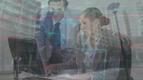 Digital Transformation in Modern Workspace with Business Professionals