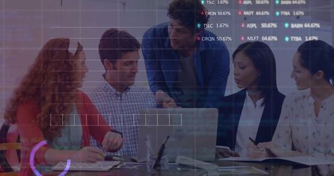 Diverse Business Team Analyzing Digital Chart Projections - Download Free Stock Images Pikwizard.com