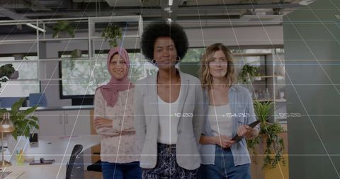 Financial Innovation with Diverse Business Team in Modern Office