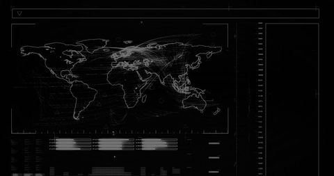 Global Data Analysis with Digital Interface on World Map - Download Free Stock Images Pikwizard.com