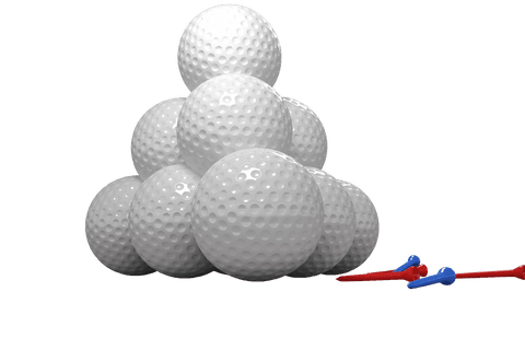 Transparent Pyramid of Golf Balls with Colorful Plastic Tees - Download Free Stock Videos Pikwizard.com