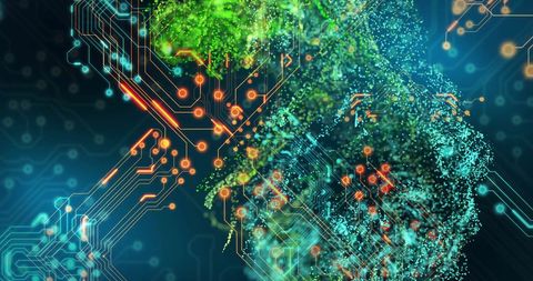 Digital Interface Concept with Vibrant Bio-Circuitry - Download Free Stock Images Pikwizard.com