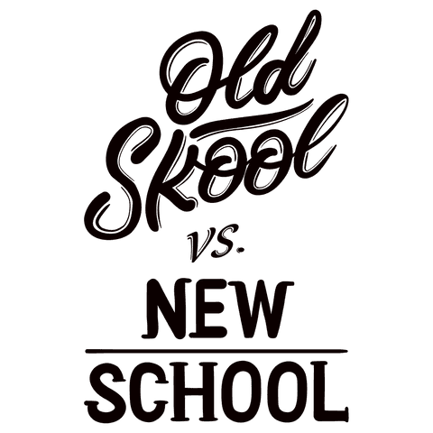 retro old school vs new school text on transparent background - Download Free Stock Videos Pikwizard.com