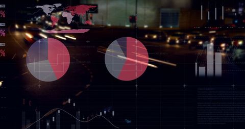 city traffic data processing with futuristic interface visualization - Download Free Stock Images Pikwizard.com