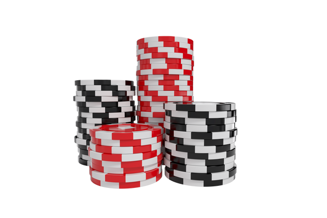 Stacks of Red and Black Casino Chips on Transparent Background - Download Free Stock Videos Pikwizard.com