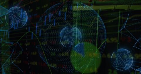 Digital Interface Concept with Globe and Data Processing - Download Free Stock Images Pikwizard.com