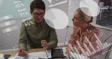Business Team Reviewing Analytics and Enhancing Collaboration