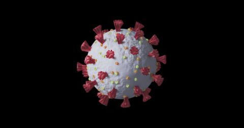 rotating 3d model of covid-19 virus structure - Download Free Stock Images Pikwizard.com