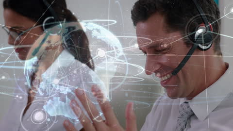 Global Network Call Center Professionals Engaging Clients