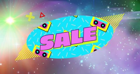 Colorful Abstract Sale Promotion with Glowing Background