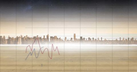 Financial Data Analytics with Abstract Cityscape Background - Download Free Stock Images Pikwizard.com