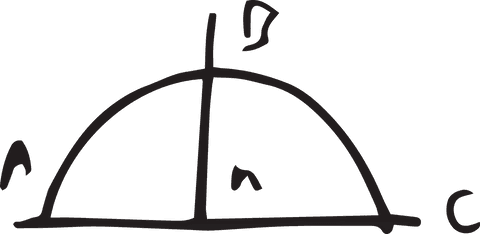 Transparent geometric diagram with math annotation