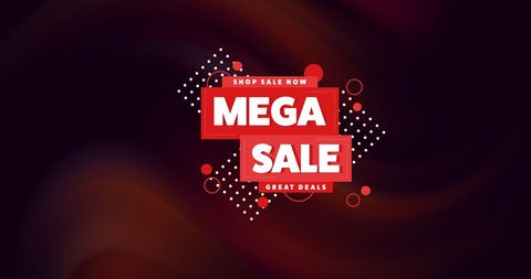 Abstract Mega Sale Promotional Banner Design