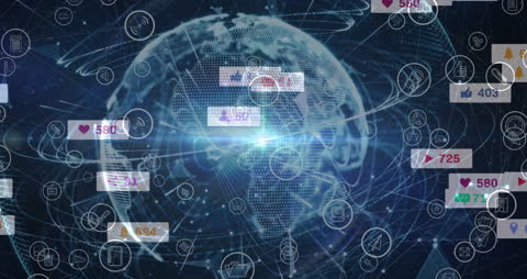 Global Network Visualizing Social Media Connectivity