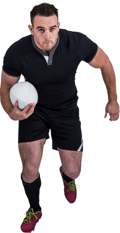 Transparent Rugby Player in Action with Ball - Download Free Stock Videos Pikwizard.com