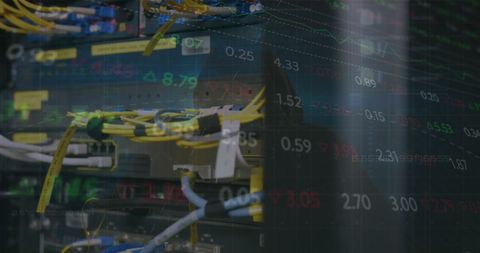 Fusion of Stock Market Data and Computer Servers Imagery - Download Free Stock Images Pikwizard.com
