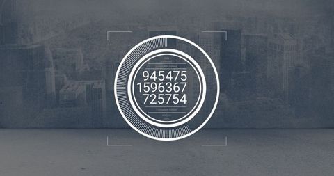 Futuristic HUD Display on Urban Backdrop With Data Metrics