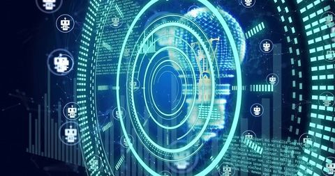 Visualizing ai cybersecurity with concentric hud rings and ghost avatar hologram interface