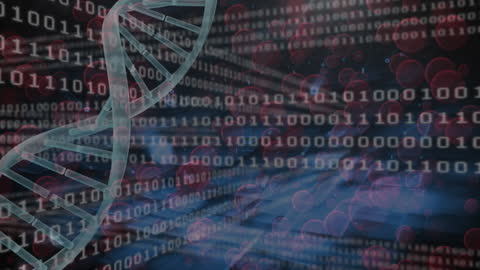 Digital DNA Code on Abstract Data Background