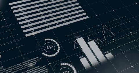Futuristic Data Interface with Graphs and Charts - Download Free Stock Images Pikwizard.com